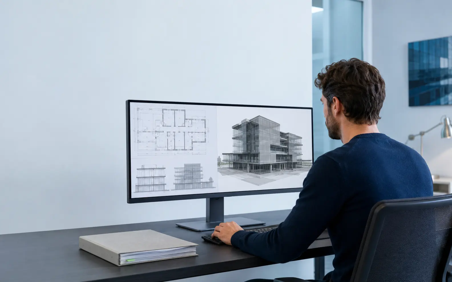 Technical production visual for architectural 3d modeling services