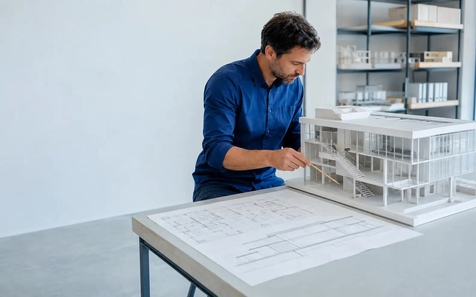 Technical production visual for architectural bim modeling services
