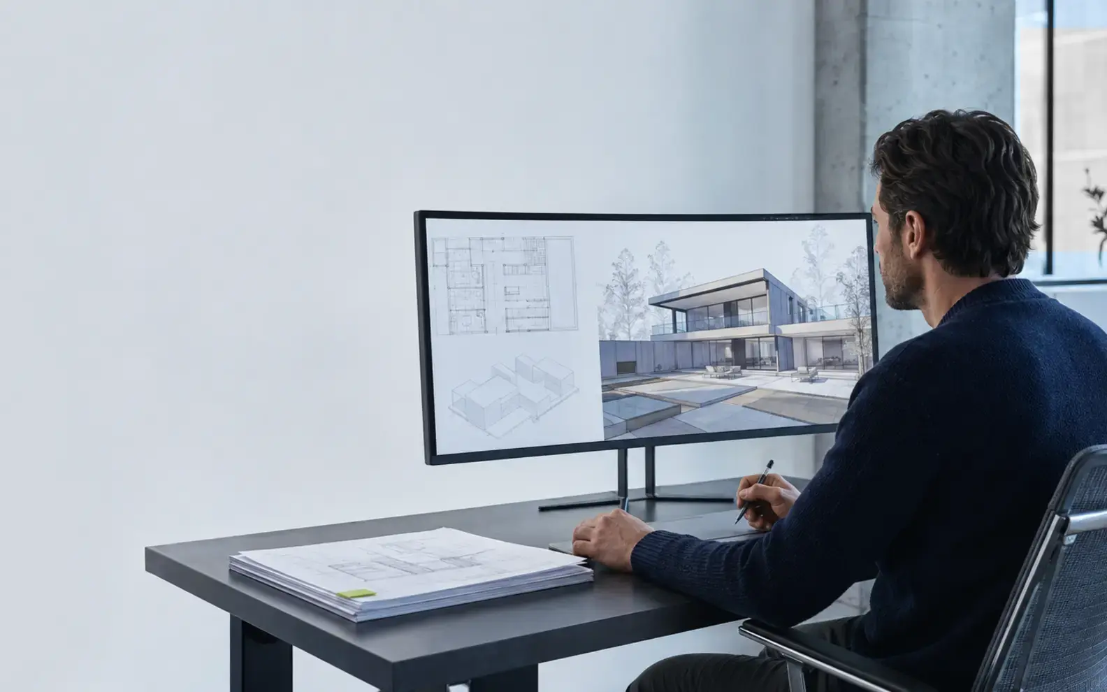 Technical production visual for architectural design services