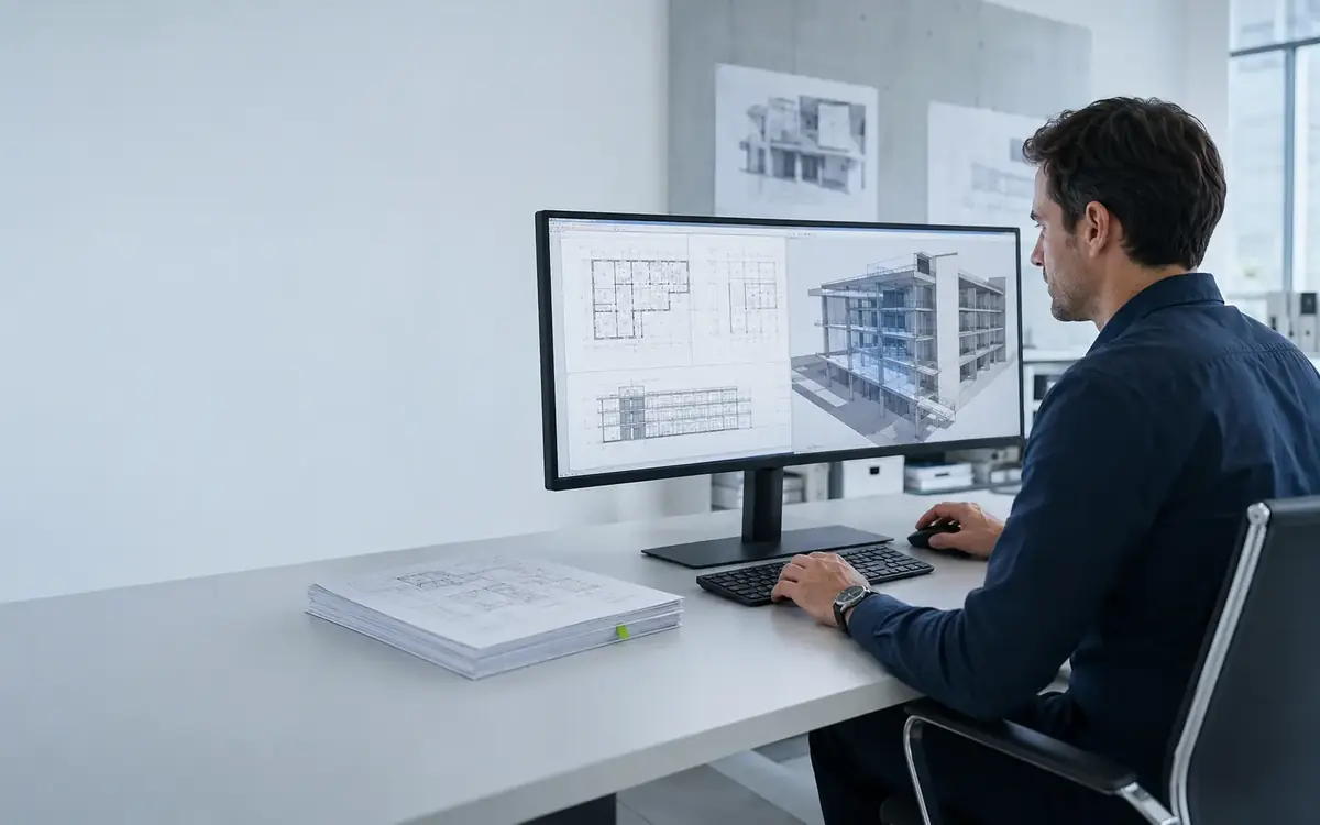 Technical production visual for architectural services