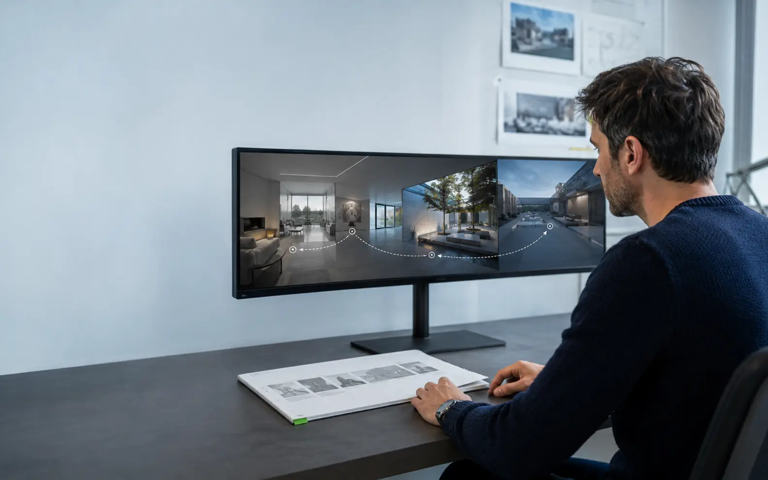 Technical production visual for architectural walkthrough services