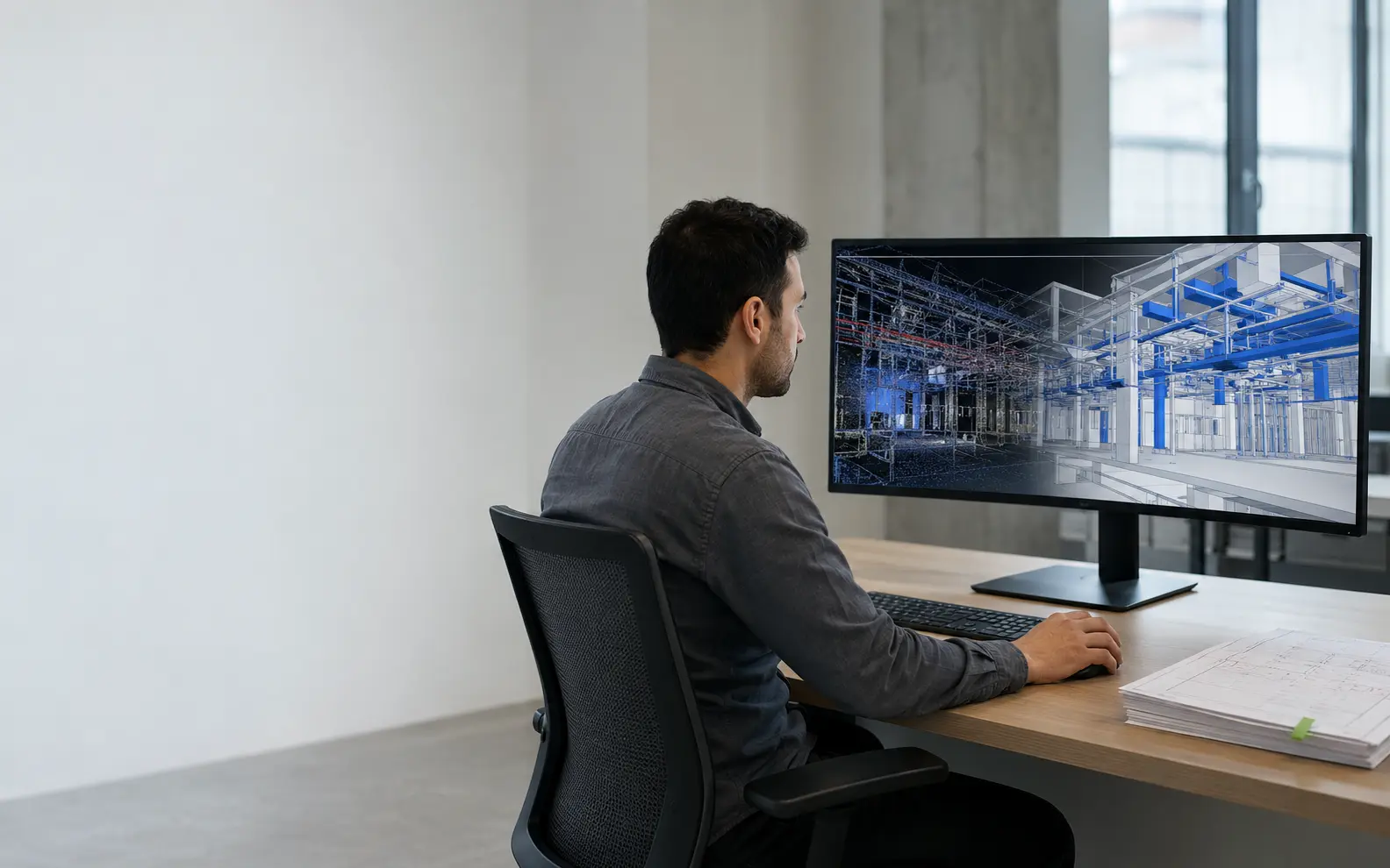 Technical production visual for as built bim modeling services