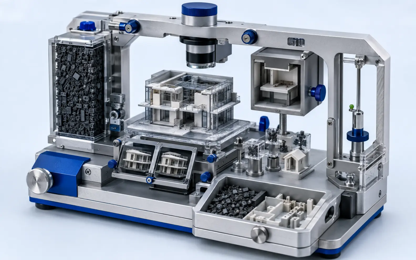 Physical BIM model-health diagnostic instrument revealing imported-content weight, duplicate fragments, oversized families and optimization opportunities