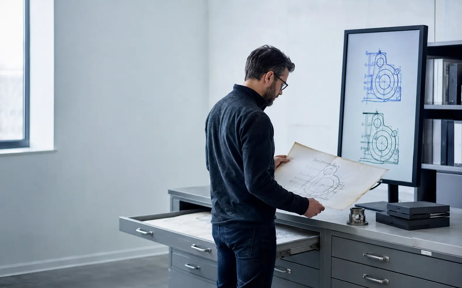 Technical production visual for cad file conversion migration