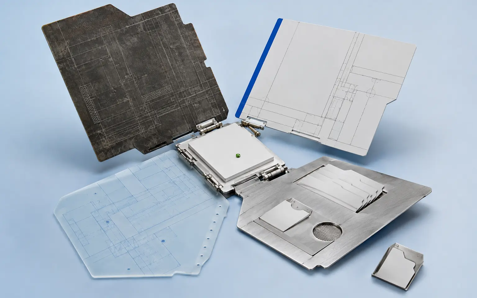 Four controlled CAD translation routes aligned into one clean destination drawing package