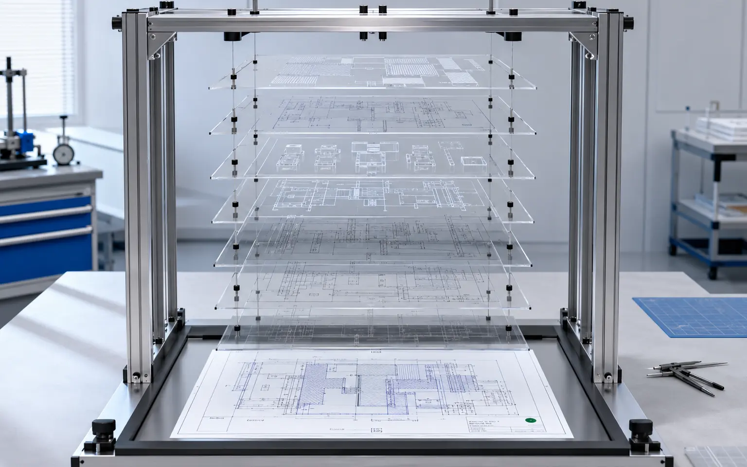 Editable CAD drawing separated into aligned geometry, dimensions, blocks, hatches, layers and sheet-layout structures