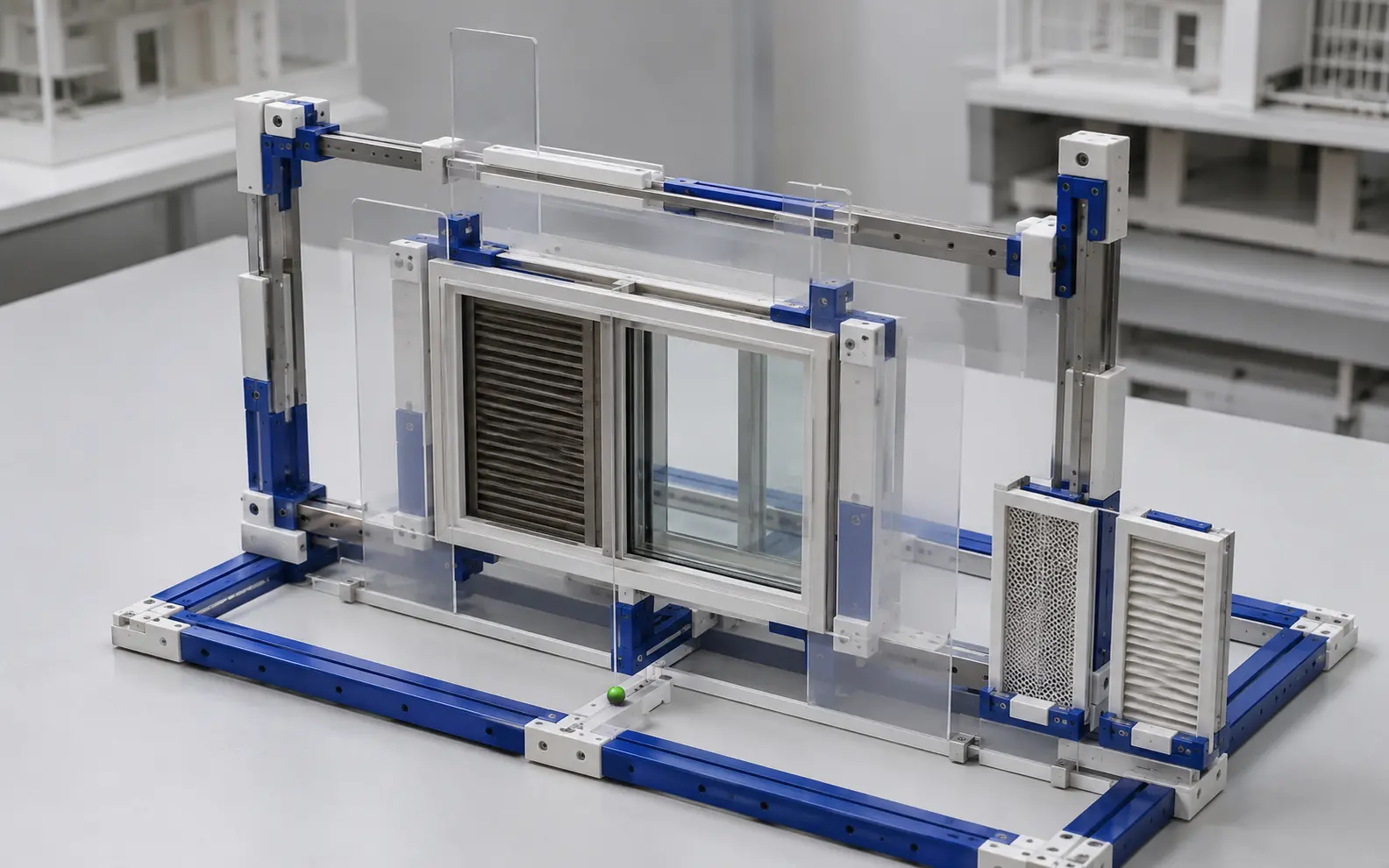 Adjustable architectural product family flexing from one shared reference frame through controlled dimensions and options